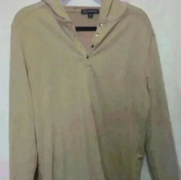 Womens S neutral INC top ribbed cotton blend - Picture 1 of 5
